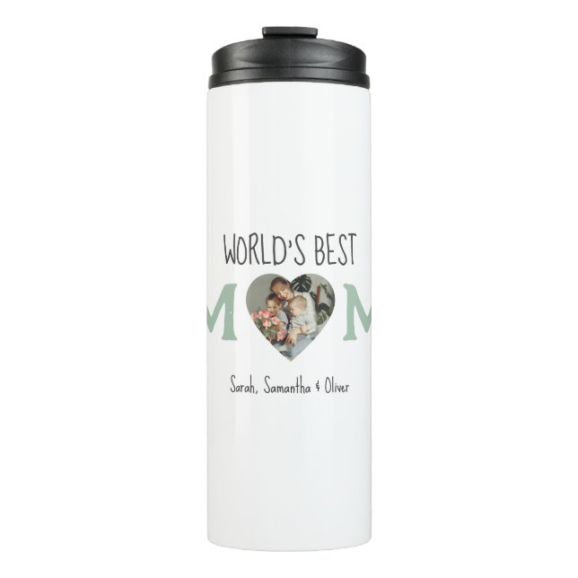 Die beste Mama der Welt - Foto Collage Geschenk | Thermosbecher (Vorderseite)