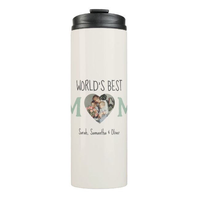 Die beste Mama der Welt - Foto Collage Geschenk | Thermosbecher (Vorderseite)