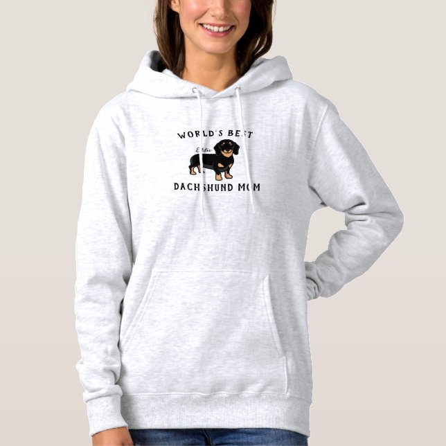 Die beste Mama der Welt für Personalisierte Dackel Hoodie (Vorderseite)