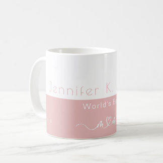 Die beste Mama der Welt in Rosa und Weiß Kaffeetasse