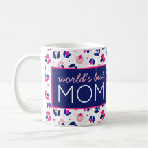 Die beste Mama der Welt Tulips Pink Blue Gift für 