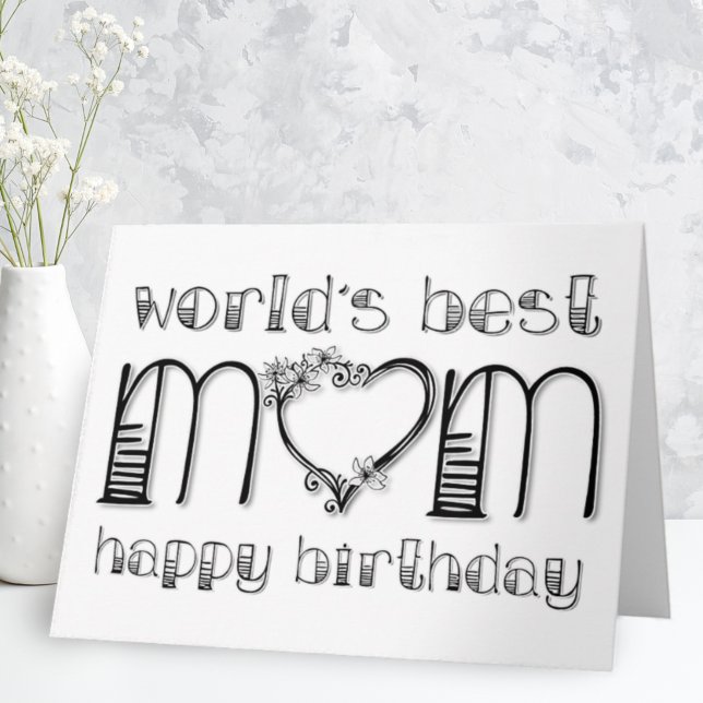 Die beste Mama der Welt zum Geburtstag Karte (Von Creator hochgeladen)