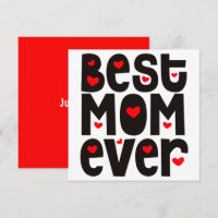 Die beste Mama, die immer nur Sprichwort in Schwar