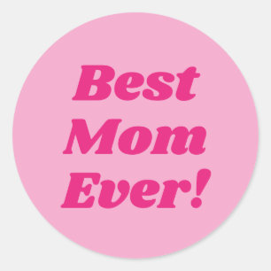 Die beste Mama ever Pink Runder Aufkleber