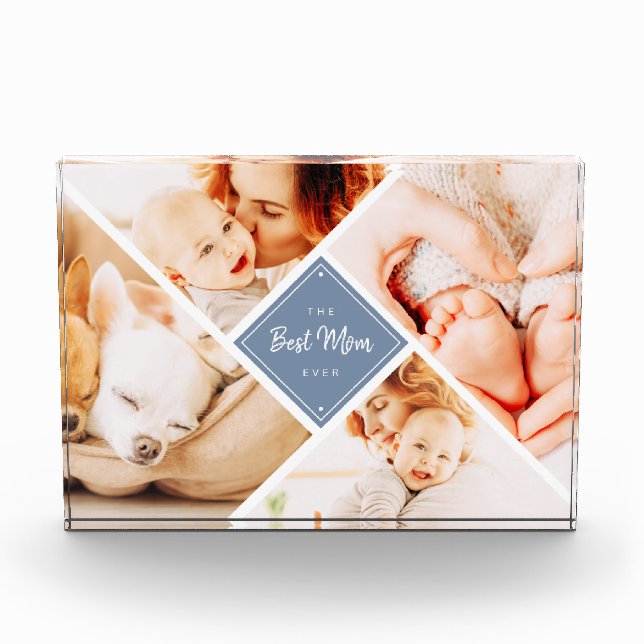 Die beste Mama für die Moderne Fotoblock (Vorderseite)