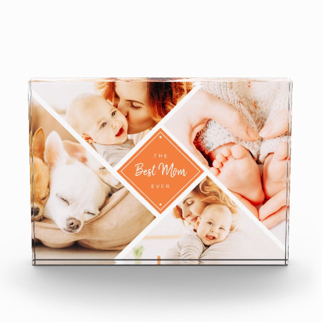 Die beste Mama für die Moderne Fotoblock (Vorderseite)