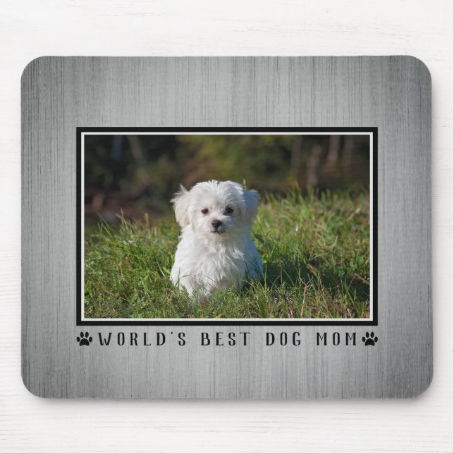 Die beste Mama für Hunde, Drucke Foto Rustikales H Mousepad (Vorne)