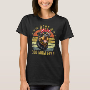 Die beste Mama für Hunde je Rottweiler Muttertag T-Shirt