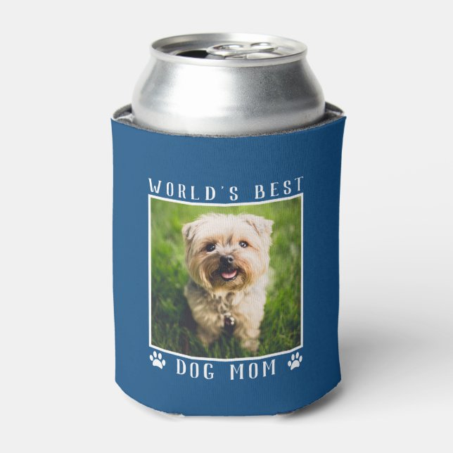 Die beste Mama für Hunde - Prints Foto auf Blue Dosenkühler (Kanne Vorderseite)