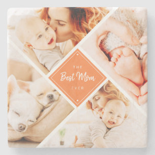 Die beste Mama für moderne, individuelle Fotos Steinuntersetzer