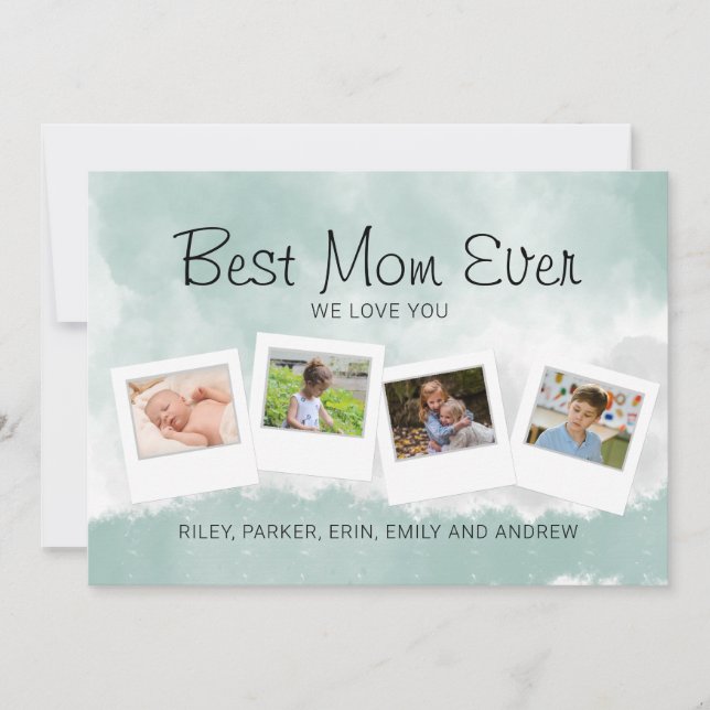 Die beste Mama für Mütter im Foto Karte (Vorderseite)