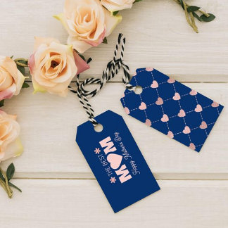 Die beste Mama für rosa Herzmuster Geschenkanhänger