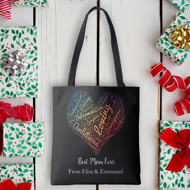 Die beste Mama je Kind nennt farbenfrohen Mutterta Tasche (Von Creator hochgeladen)