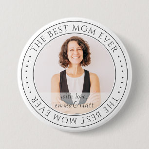 Die beste Mama je Modernes klassisches Foto Button