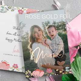Die beste Mama je personalisiert Foto Mütter Tag Folien Feiertagskarte
