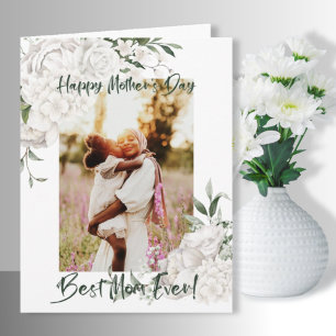 Die beste Mama je Weiße Foto Muttertag Karte