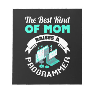 Die beste Mama löst einen Programmierer aus Notizblock