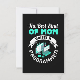 Die beste Mama löst einen Programmierer aus RSVP Karte