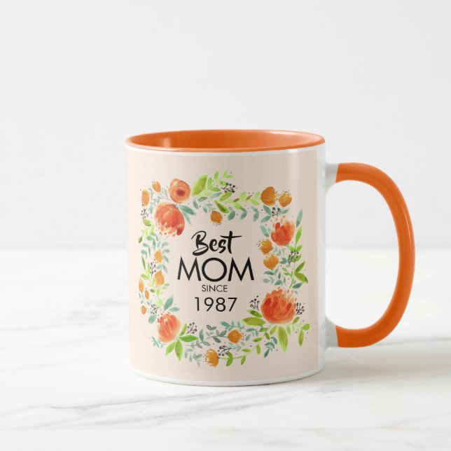 Die beste Mama seit der Tasse des Blumenkaffees (Rechts)