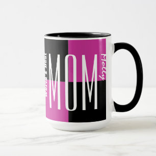 Die beste Mama-Trendy Reich-Text ROSA-SCHWARZES Tasse