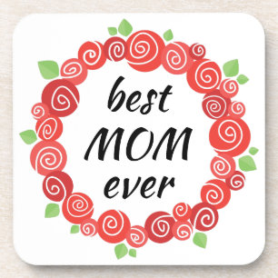 Die beste Mutter aller rote Rosen hat niedliche Bl Getränkeuntersetzer