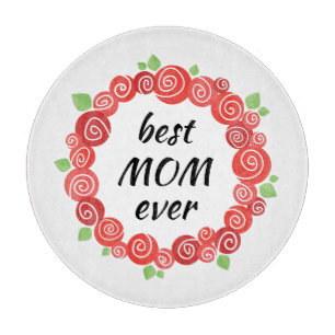 Die beste Mutter aller rote Rosen hat niedliche Bl Schneidebrett