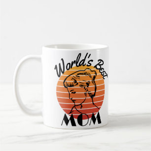 Die beste Mutter der Welt orangefarbene Streifen Kaffeetasse