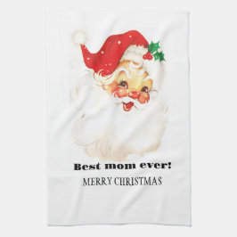 Die beste Mutter der Welt, Retro Santa Claus Geschirrtuch