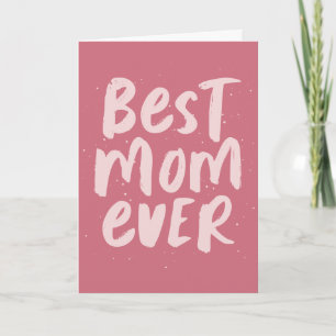 Die beste Mutter, die je eine trendige, rosa Mutte Karte