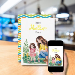 Die beste Mutter für Mama und Kind-Bonbage-Moment- Karte