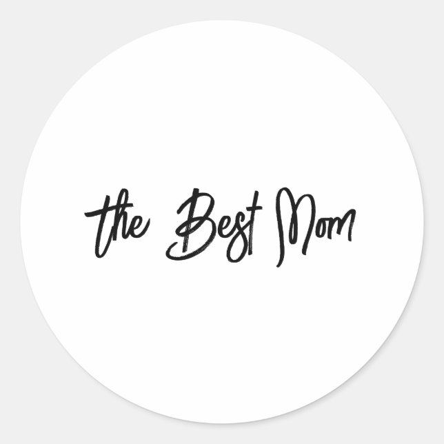 Die beste Mutter Runder Aufkleber (Vorderseite)