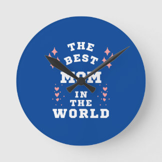 die beste Mutter Throw Pillow Runde Wanduhr