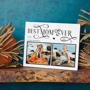 Die beste Mutter überhaupt 2 Fotos Herz Geschenke Fotoplatte