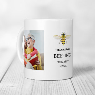 Die beste Nana Einfache Niedliche Bienen und Fot Kaffeetasse