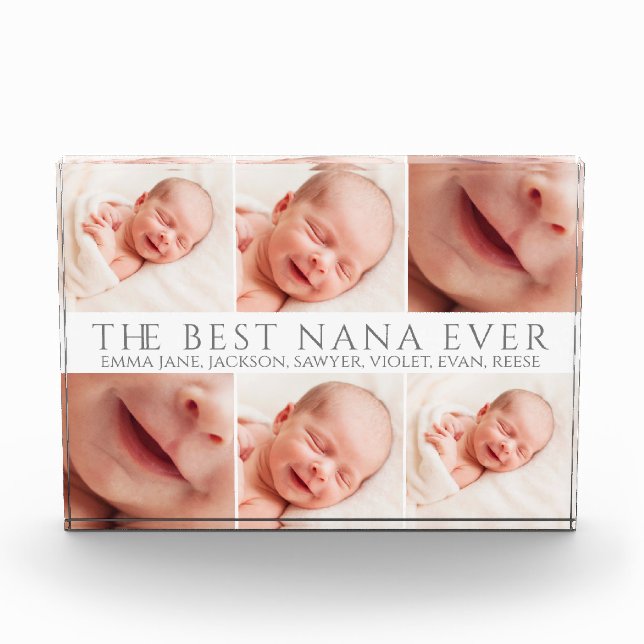 Die beste Nana-je-MuttertagsfotoCollage Fotoblock (Vorderseite)