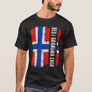 Die beste norwegische Oma je Norwegen Flaggenmutte T-Shirt