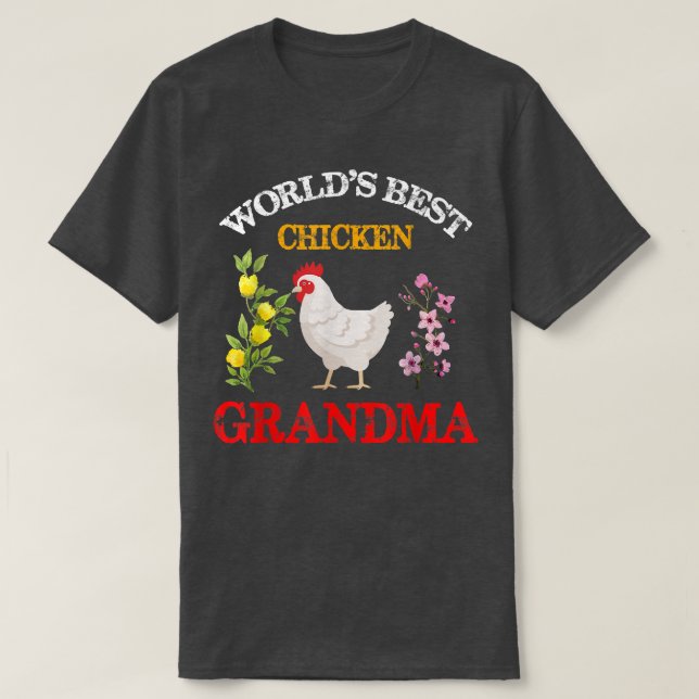 Die beste Oma der Welt für Hühner T-Shirt (Design vorne)