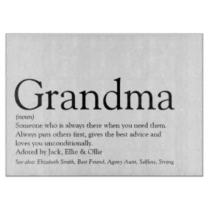 Die beste Oma der Welt, Granny Definition Schneidebrett