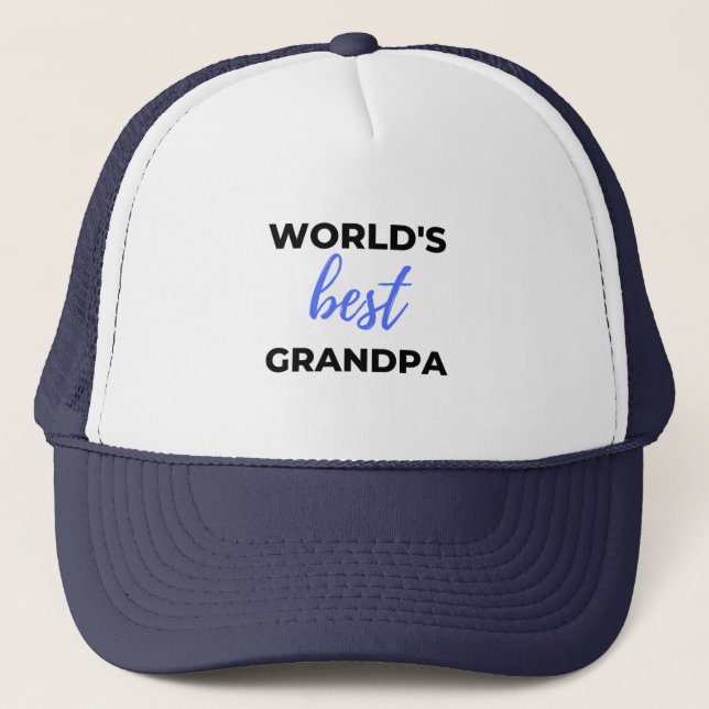 Die beste Opa bl Truckerkappe (Vorderseite)