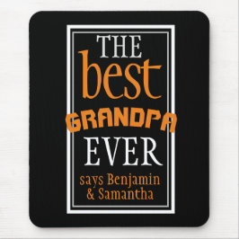 Die beste Opa je Typografie schwarz Mousepad