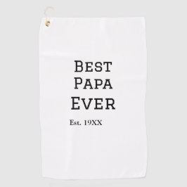 Die beste Papa aller Zeiten. Datum hinzufügen Name Golfhandtuch