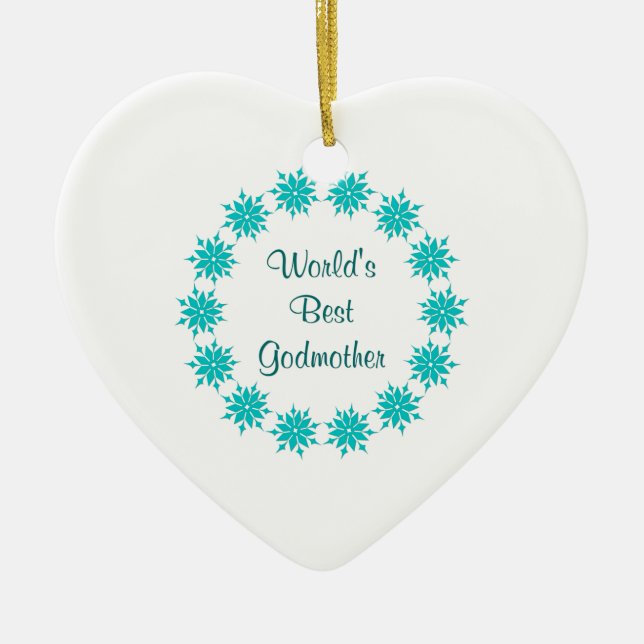 Die beste Patin der Welt Keramik Ornament (Vorne)