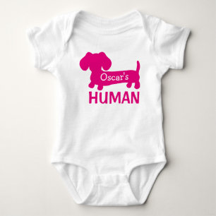 Die beste Personalisierte menschliche Dackel Baby Strampler