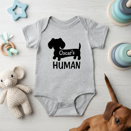 Die beste Personalisierte menschliche Dackel Baby Strampler