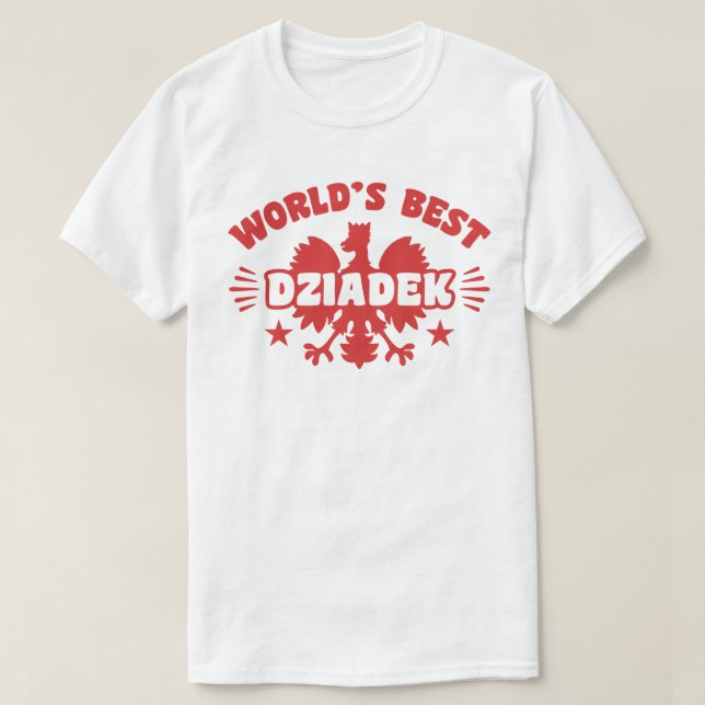 Die beste polnische Dziadek der Welt T-Shirt (Design vorne)