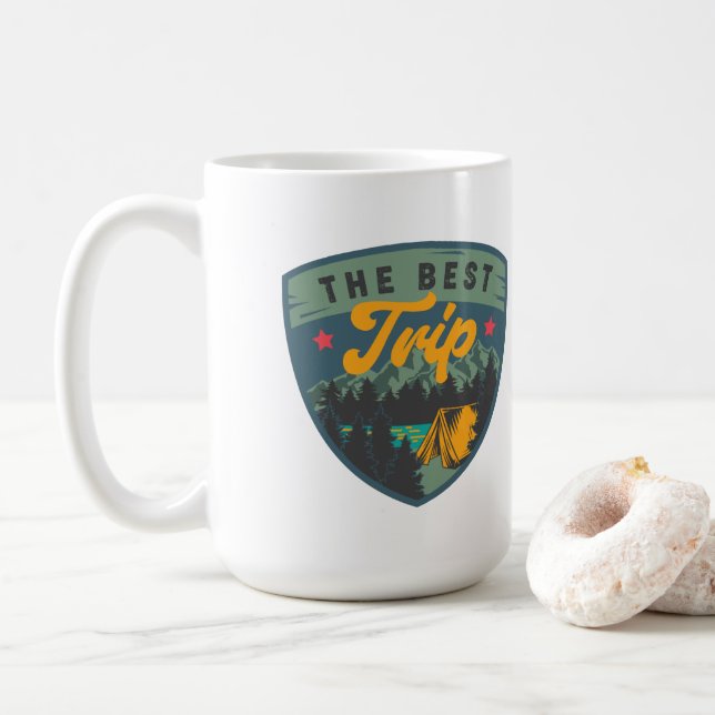 Die beste Reise - Camping Tasse (Mit Donut)