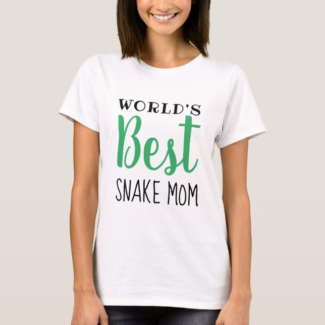 Die beste Schlange-Mama der Welt - Anpassbar T-Shirt (Vorderseite)