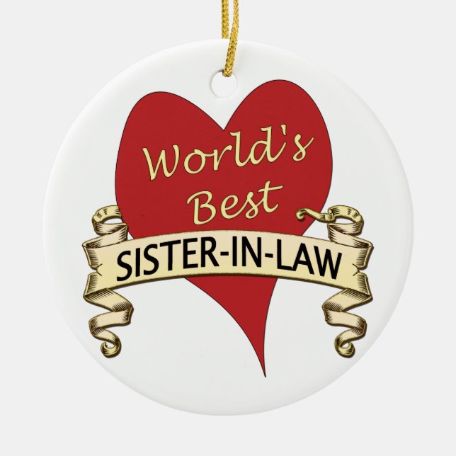 Die beste Schwägerin der Welt Keramikornament (Vorne)