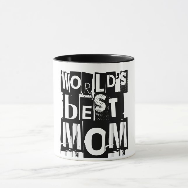 Die beste Schwarz-Weiß-Mama der Welt Tasse (Zentrum)