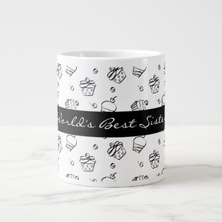 Die beste Schwester der Kuchen-Kontur-Welt Jumbo-Tasse